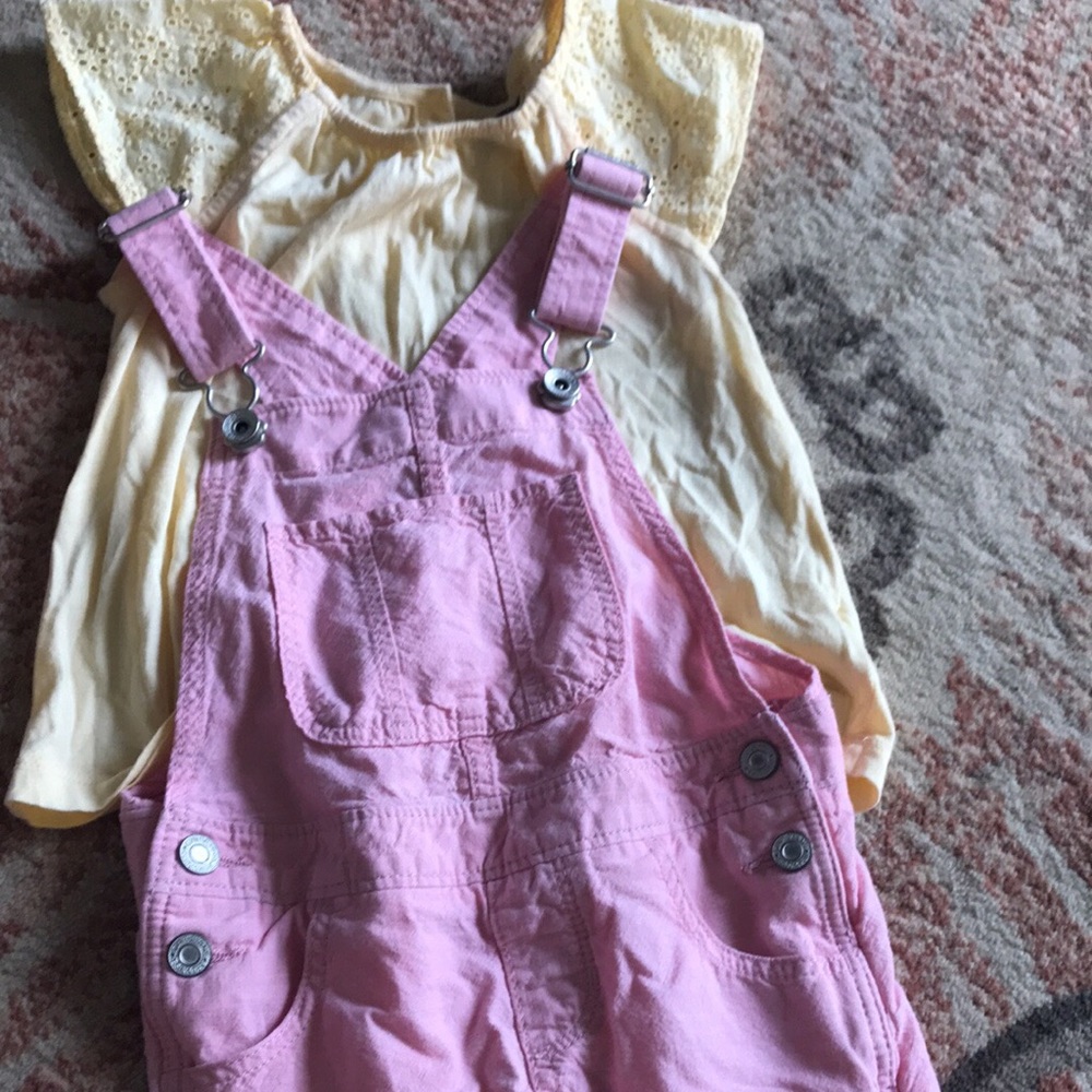 Baby gap overalls set
